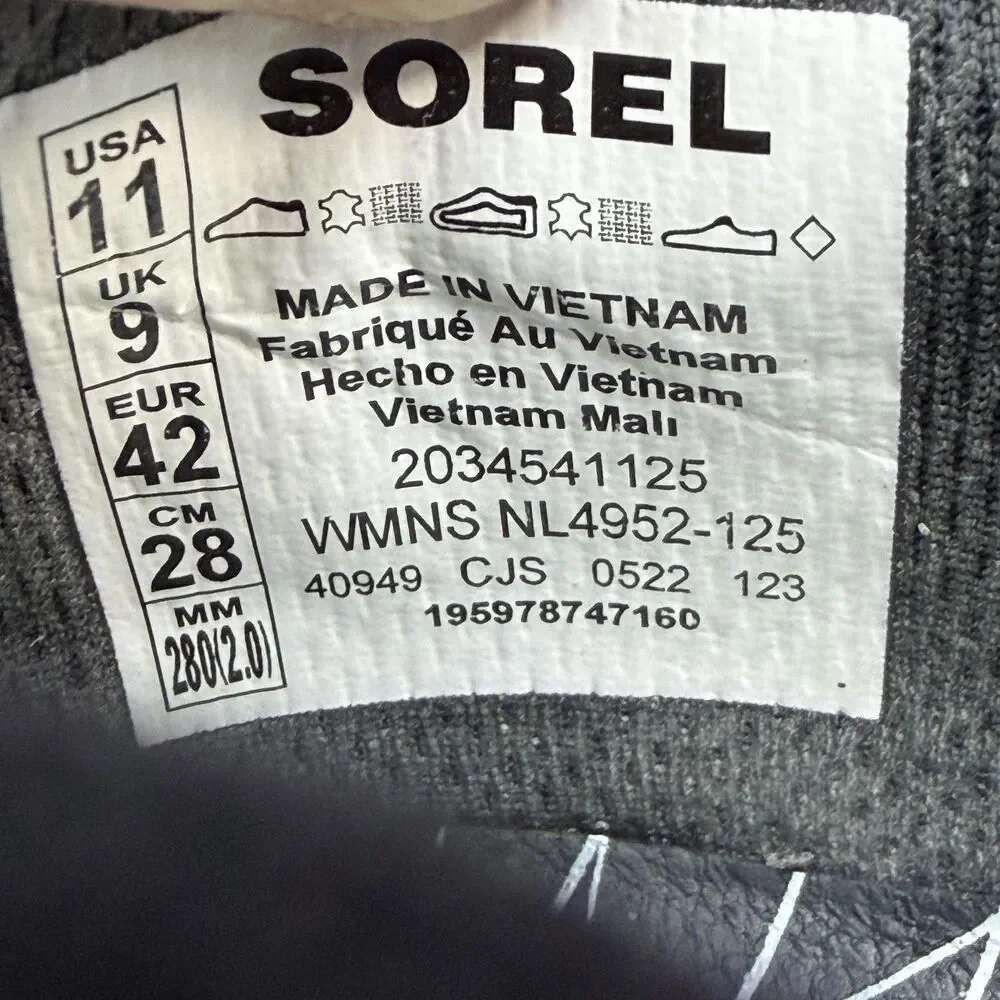 Sorel Kinetic Impact 2 Shoes Womens Size 11 White Athletic Sneakers NL4952-125